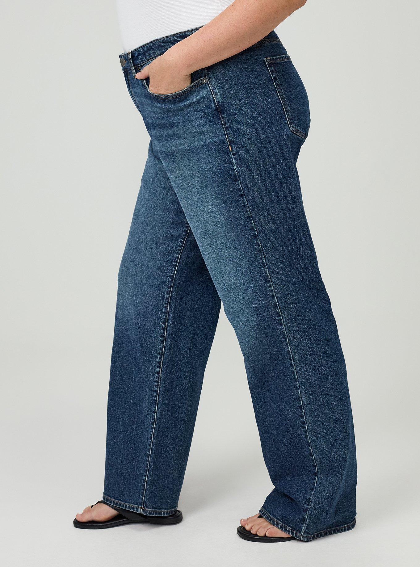 Plus Size Baggy High-Rise Straight Jean, BLUE HAWAII, alternate