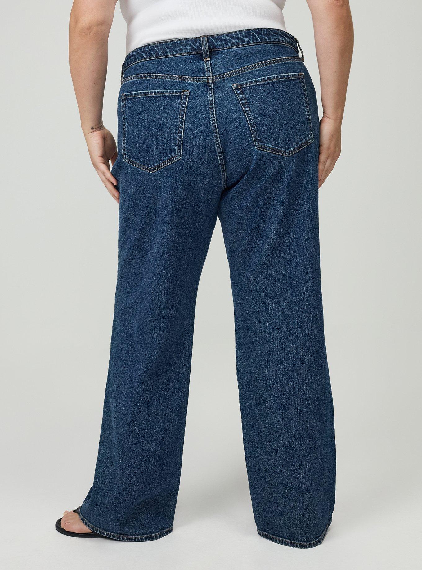 Plus Size Baggy High-Rise Straight Jean, BLUE HAWAII, alternate