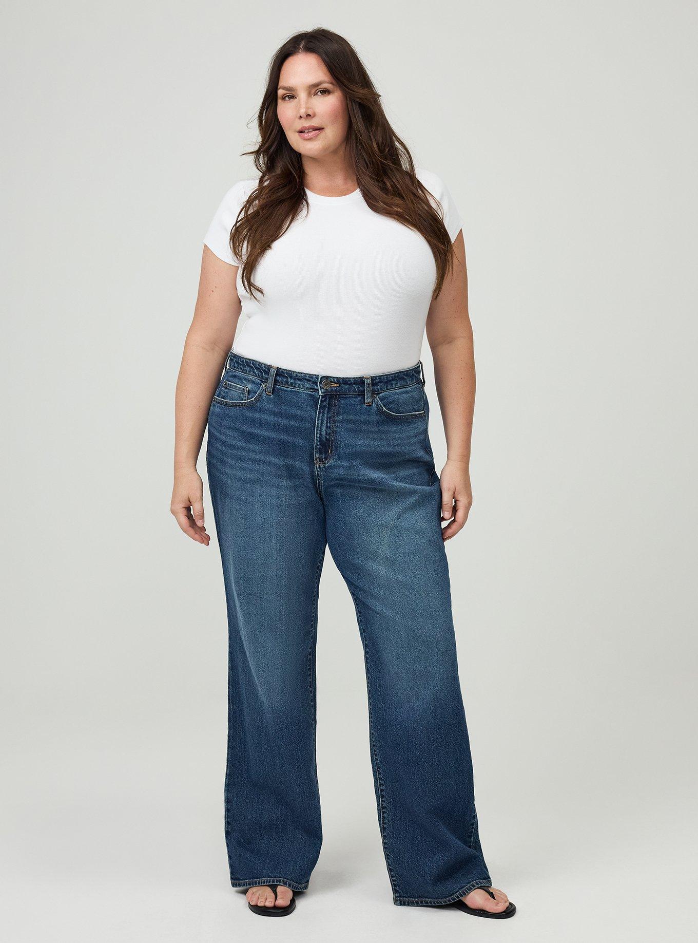 Plus Size Baggy High-Rise Straight Jean, BLUE HAWAII, alternate