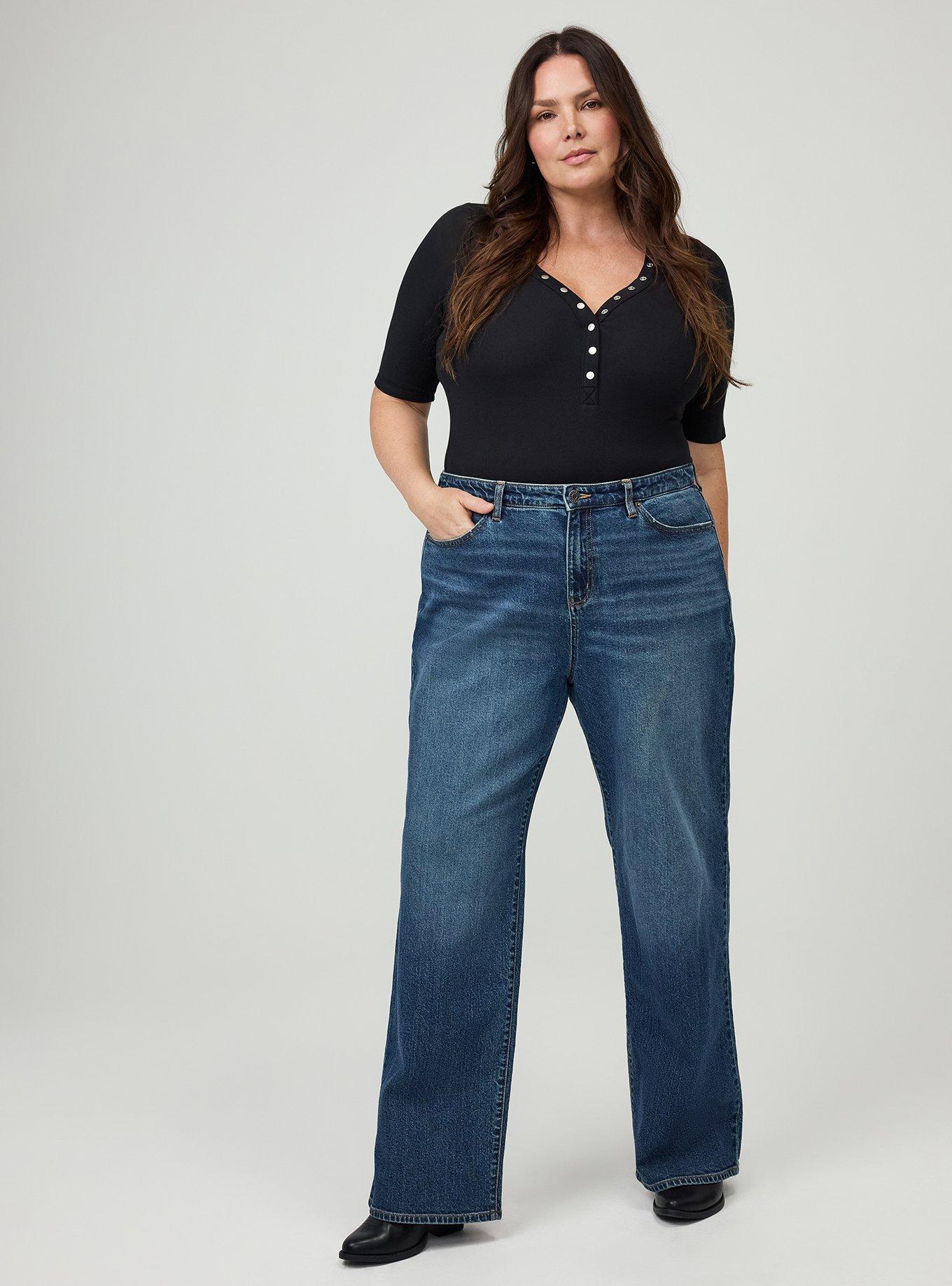 Plus Size Baggy High-Rise Straight Jean, BLUE HAWAII, hi-res