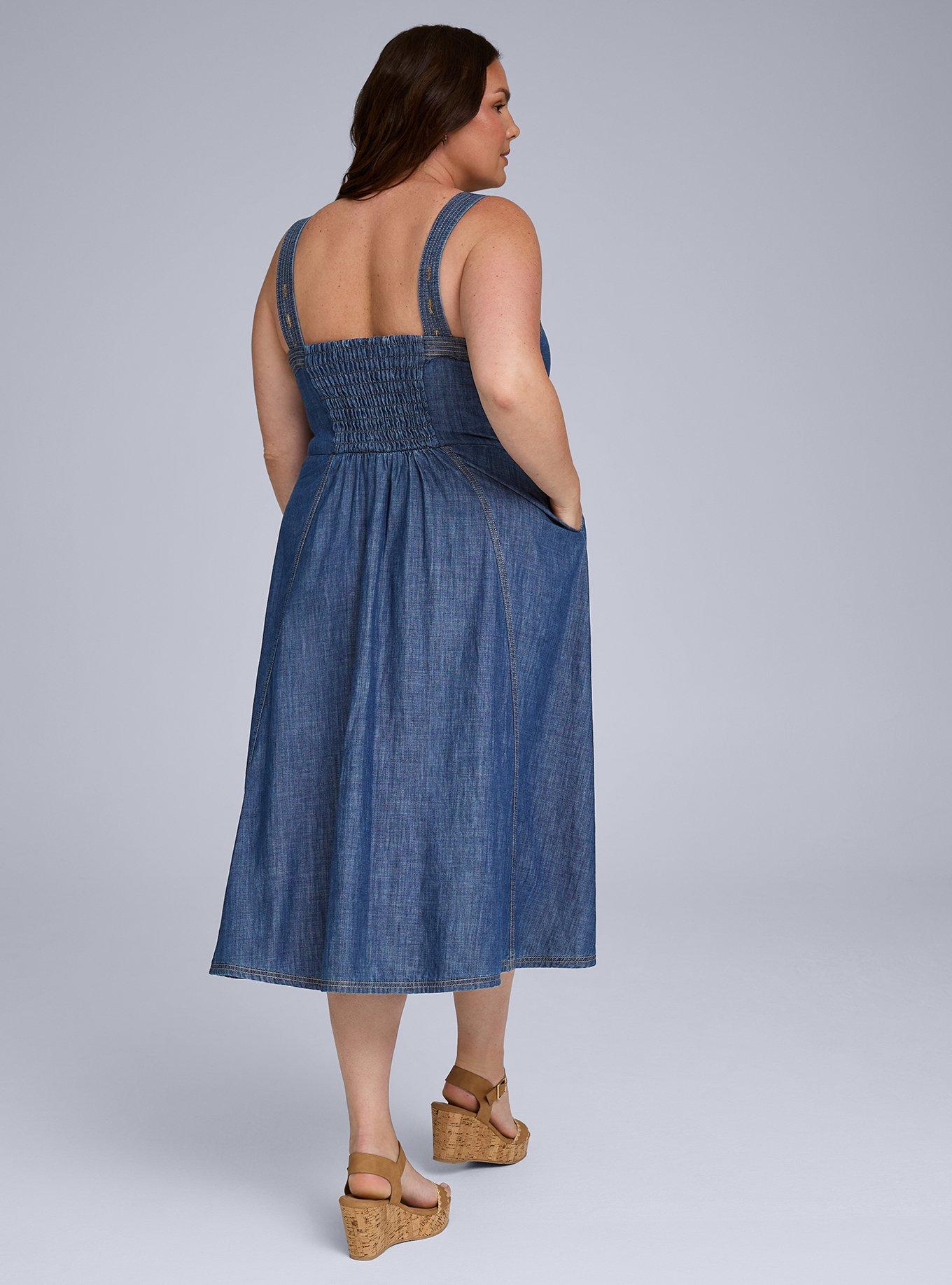 Belle Isle Denim Midi Dress