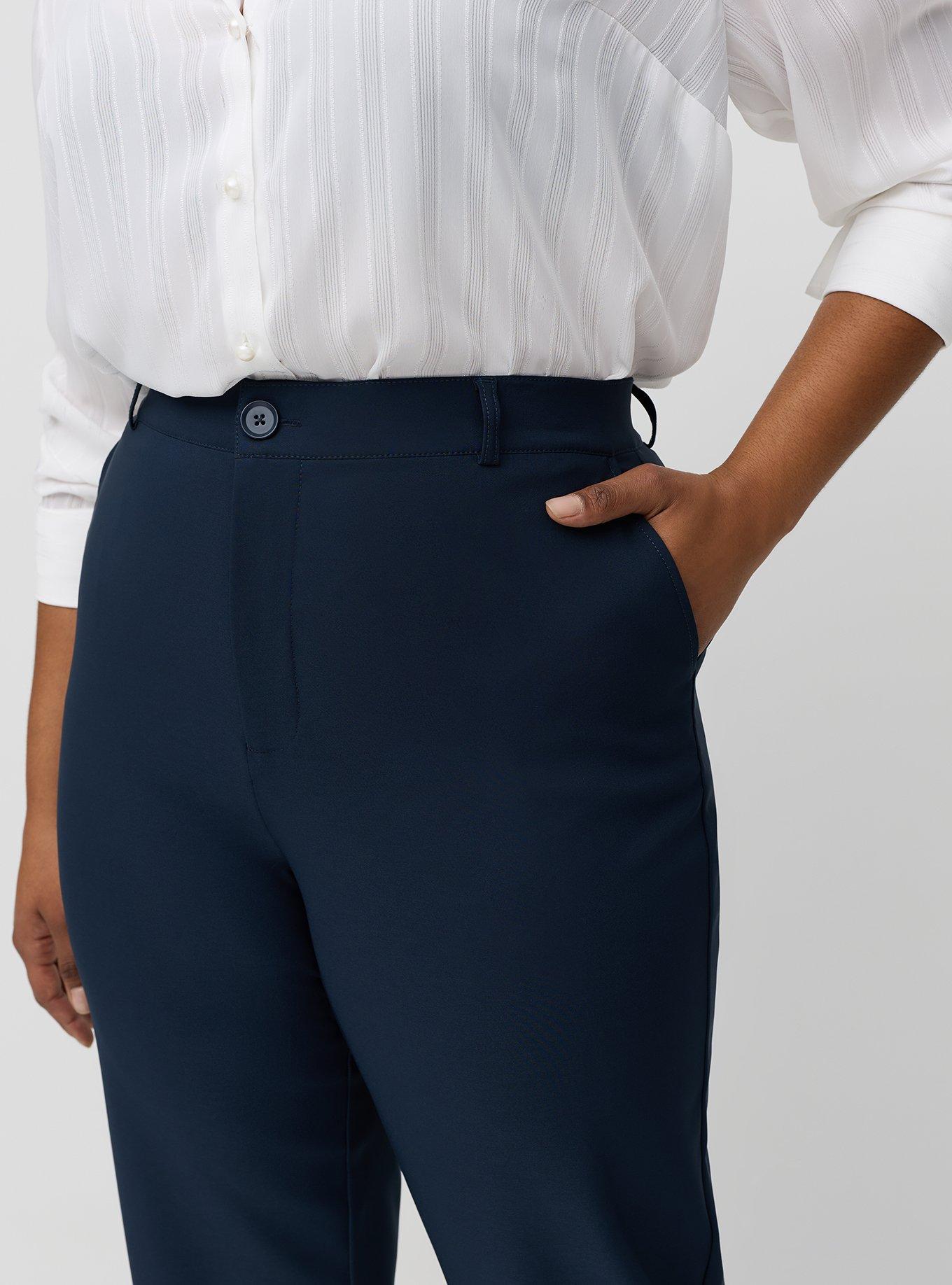 Studio High-Rise Straight Crepe Pant