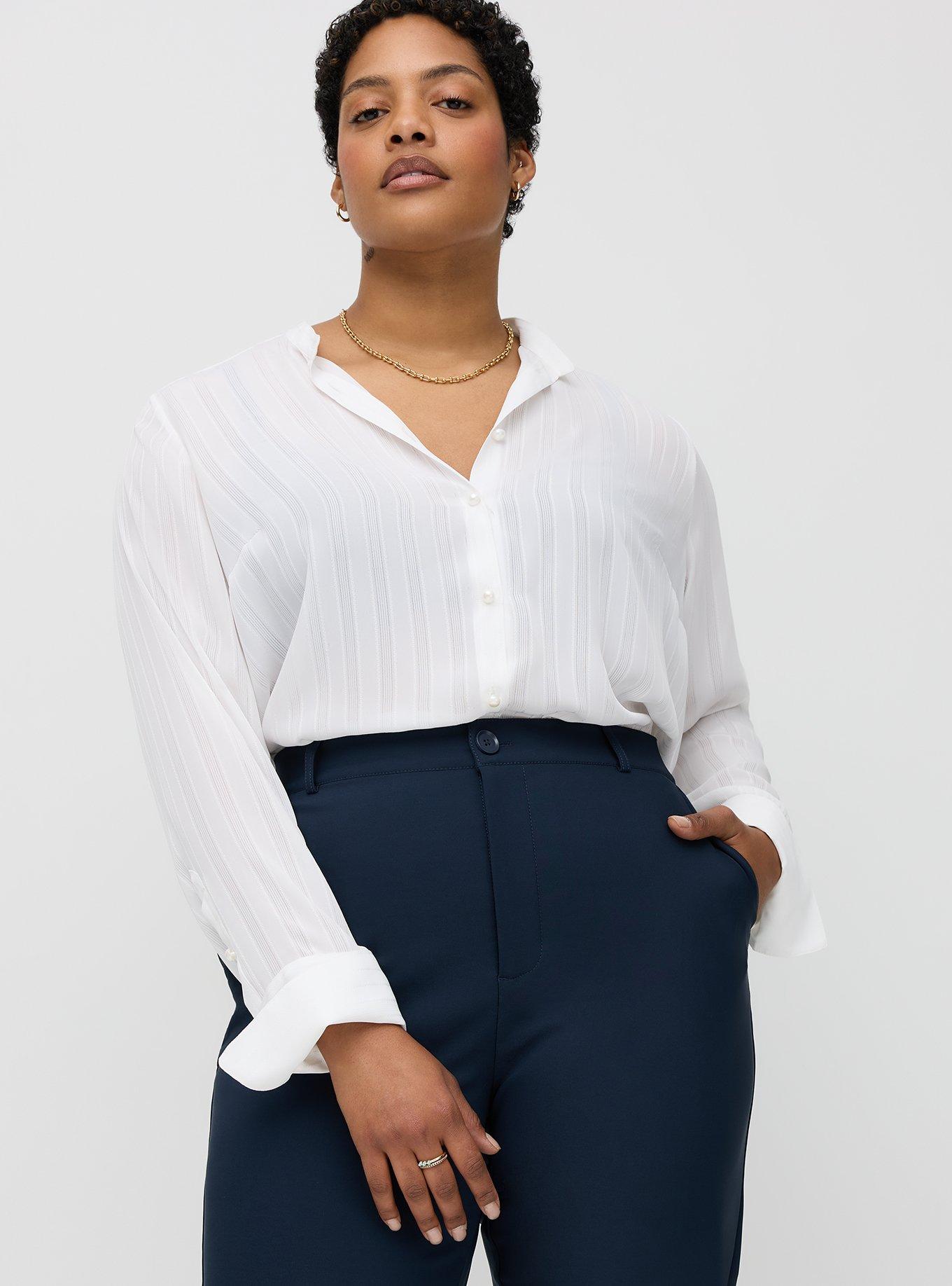 Studio High-Rise Straight Crepe Pant