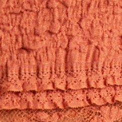 Plus Size Festi Pieced Lace Top, CORAL, swatch
