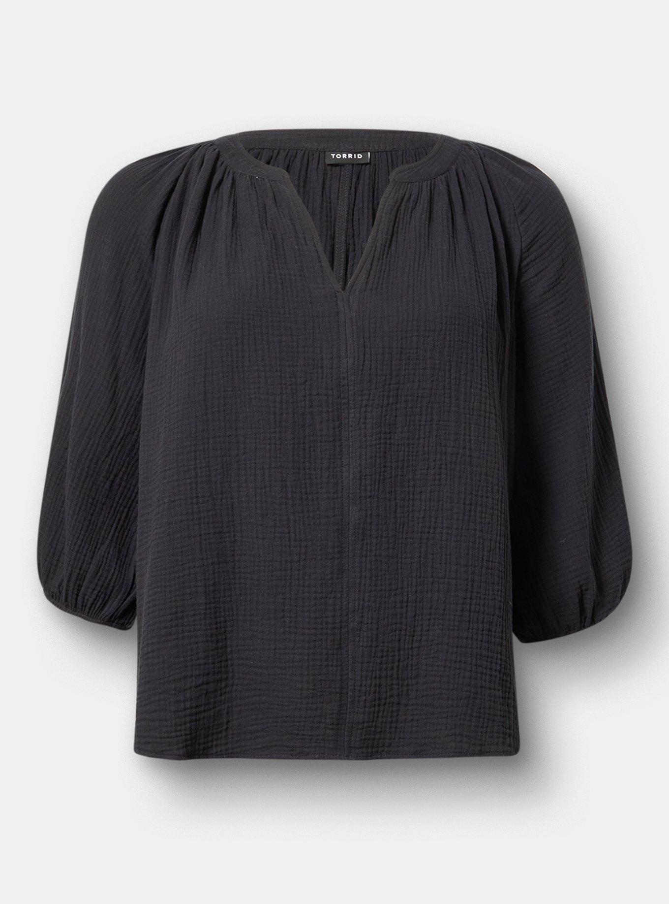 Raglan Pullover 3/4 Sleeve Blouse