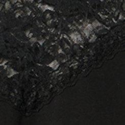 Foxy Lace Crew Top, DEEP BLACK, swatch