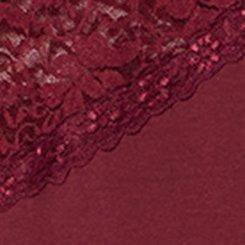 Foxy Lace Crew Top, MAROON BANNER, swatch