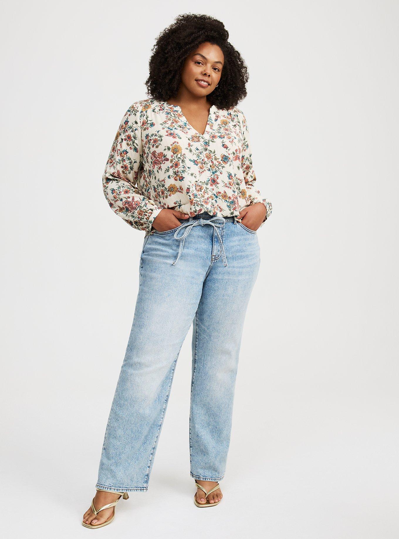 Harper Crinkle Gauze Long Sleeve Blouse