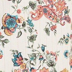 Plus Size Harper Crinkle Gauze Long Sleeve Blouse, PRIYA PAISLEY CREAM, swatch