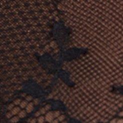 Plus Size Bengaline Lace Top, DEEP BLACK, swatch