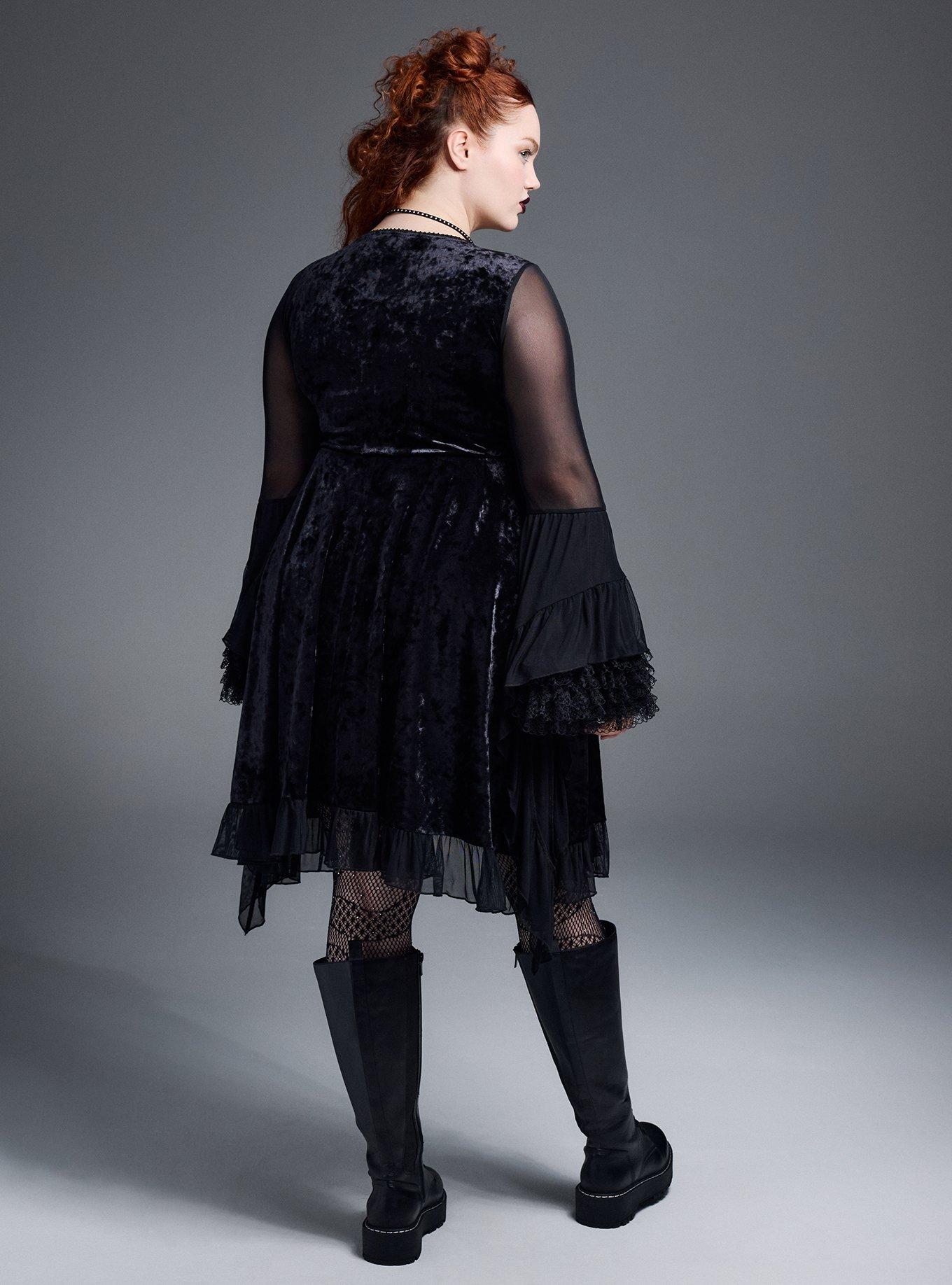 Nightfall Velvet Lace Mini Dress