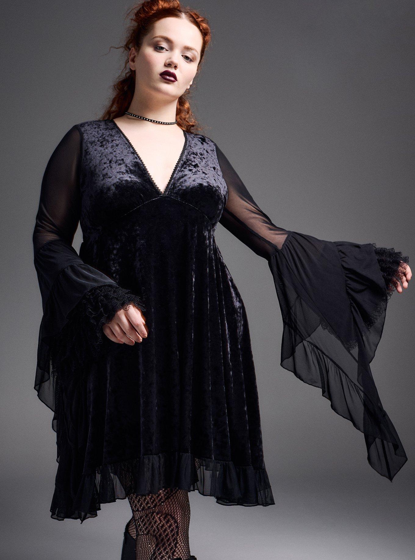 Nightfall Velvet Lace Mini Dress