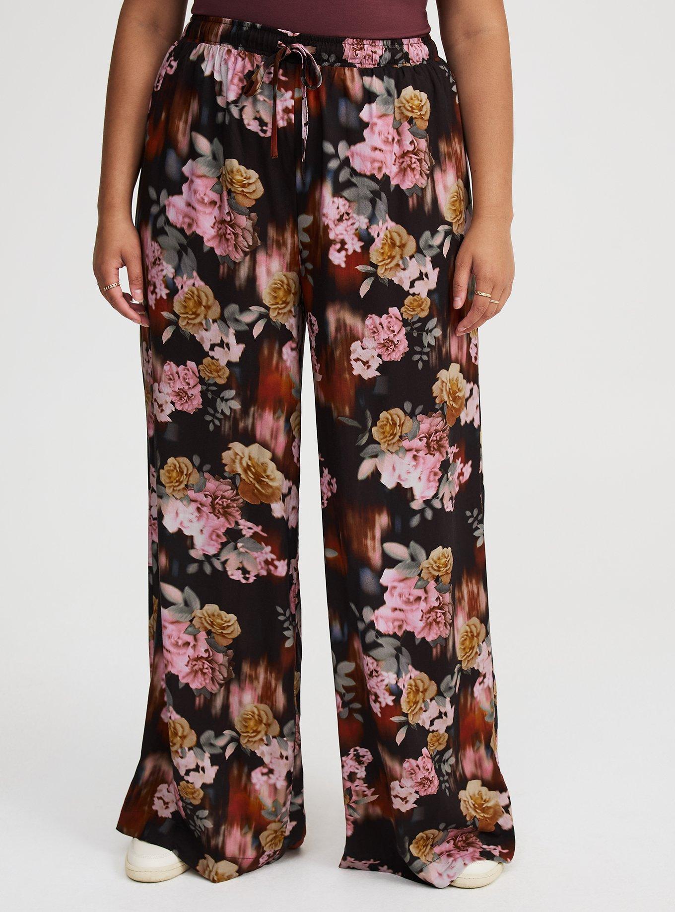 Pull-On High-Rise Challis Pant