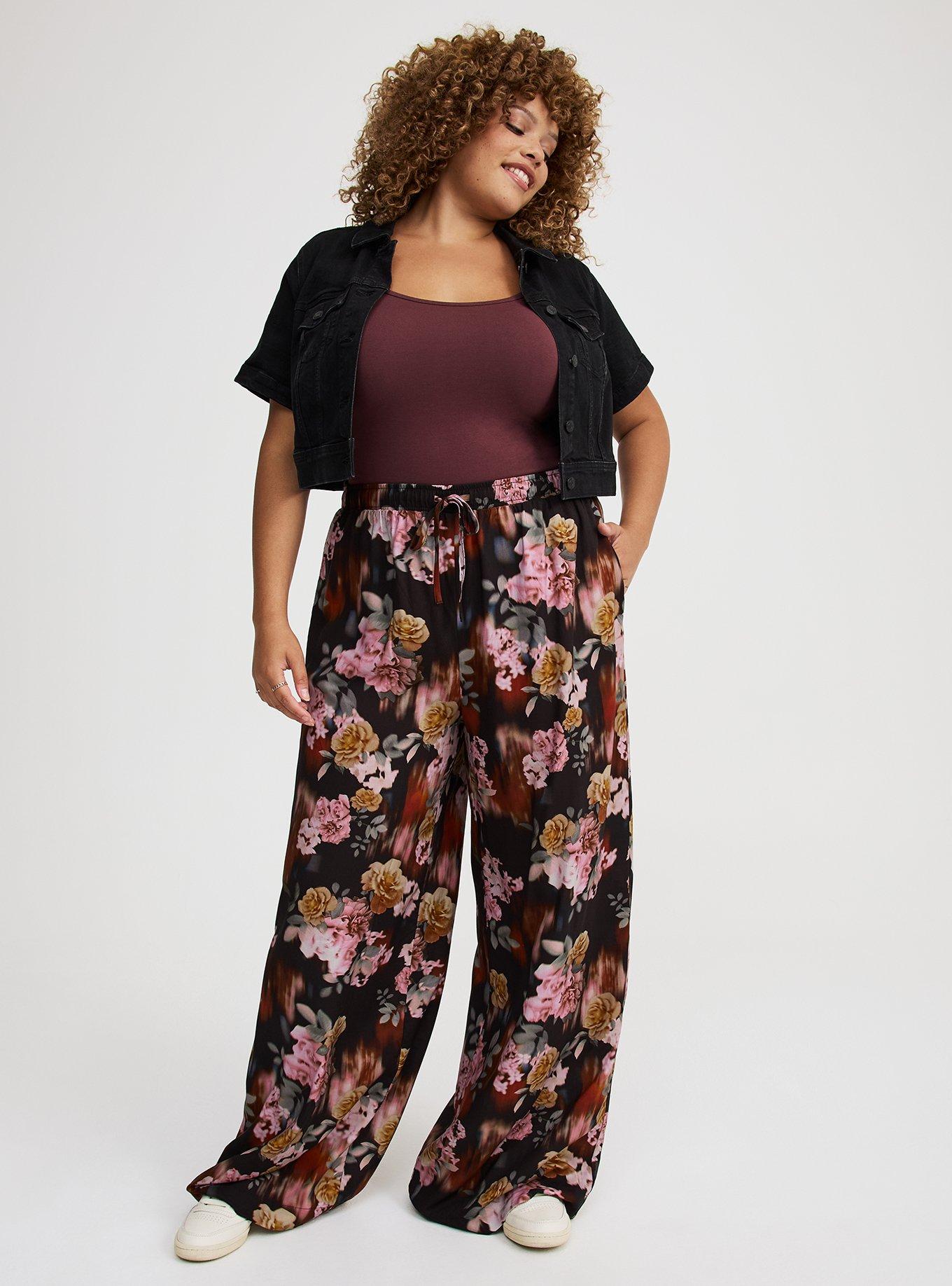Pull-On High-Rise Challis Pant