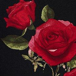 Wide Leg High-Rise Challis Pant, ENCORE ROSES FLORAL BLACK, swatch