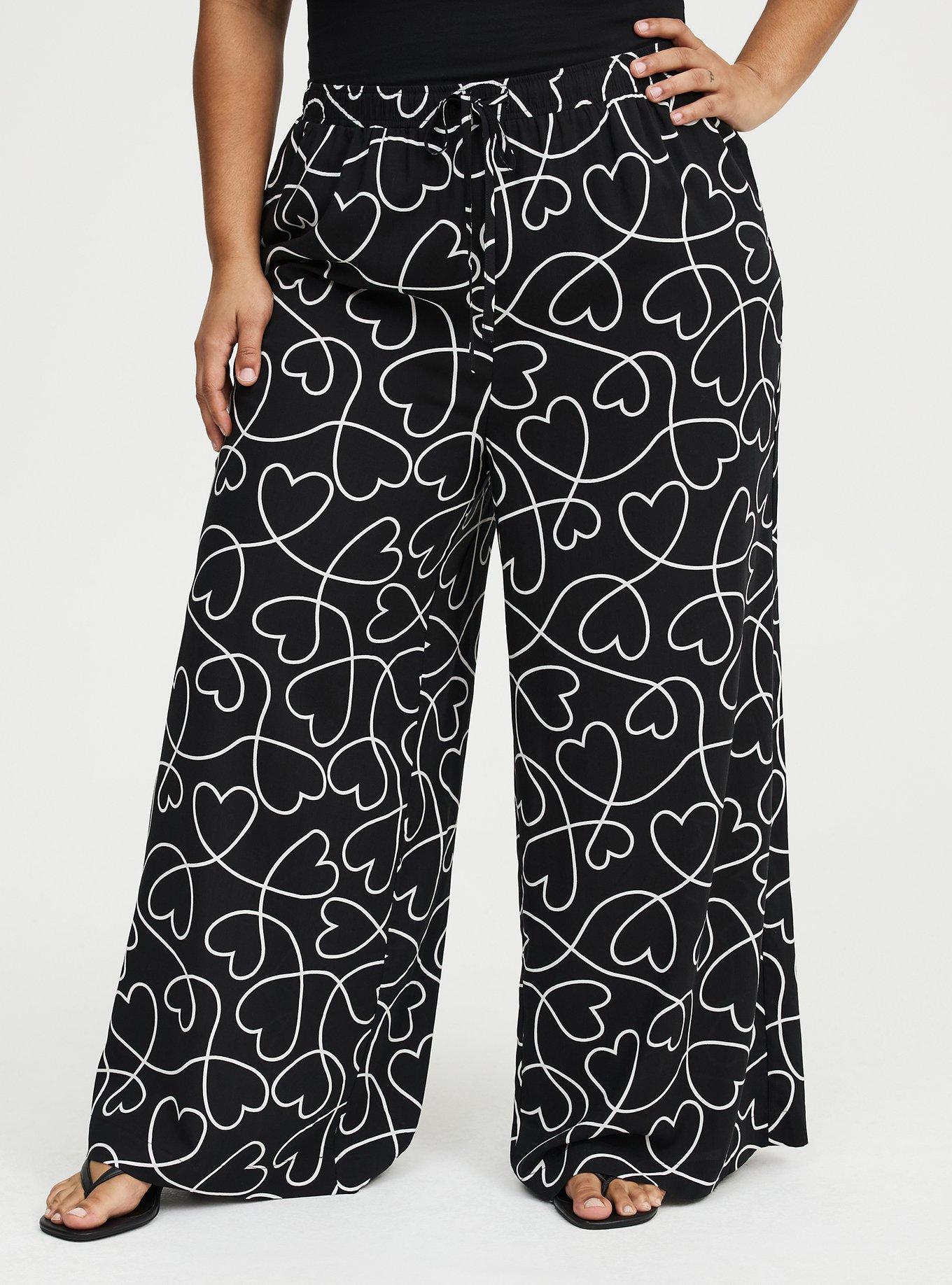 Wide Leg High-Rise Challis Pant