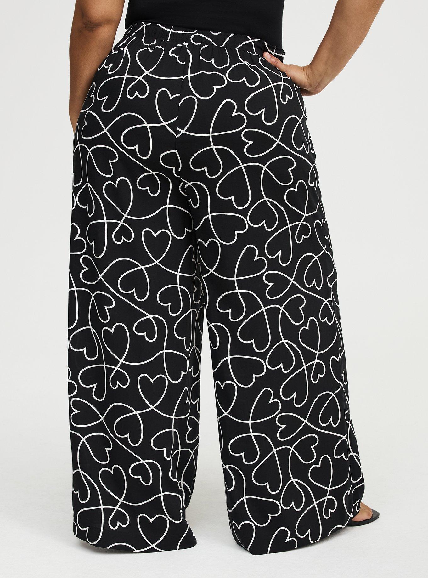 Wide Leg High-Rise Challis Pant