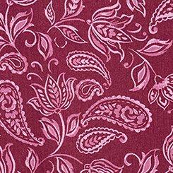 Plus Size Tie-Front Long Sleeve Blouse, YAYA PAISLEY BURGUNDY, swatch
