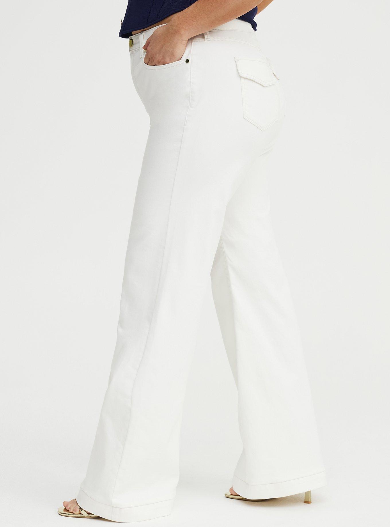 Studio Premium High-Rise Flare Jean, WHITE, alternate