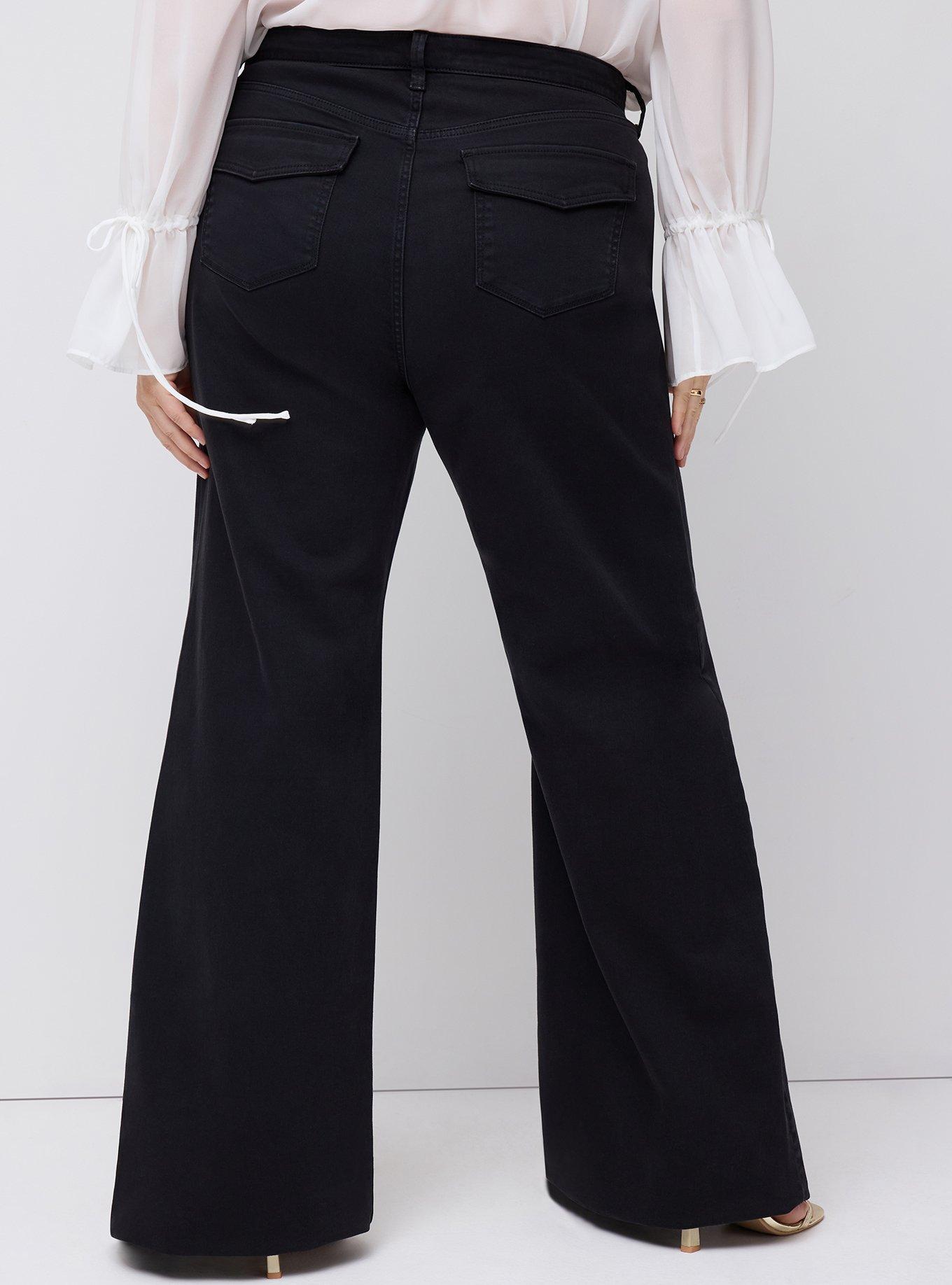 Studio Premium High-Rise Flare Jean, DEEP BLACK, alternate