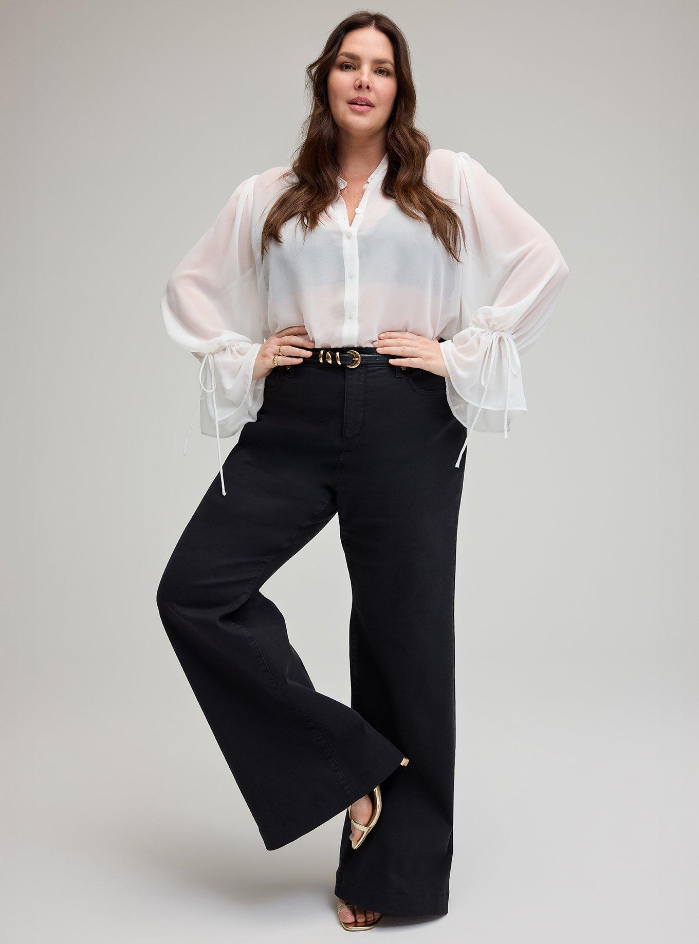 Studio Signature Flare Jean, DEEP BLACK, hi-res