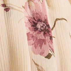 Plus Size Festi Pleated Ruffle Neck Blouse, VINES FLORAL WASHED CASTLE WALL, swatch