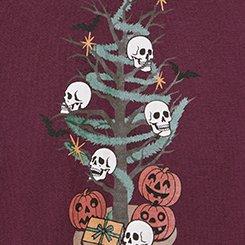 Relaxed Cozy Fleece Sweatshirt, SPOOKY CHRISTMAS TREE WINETASTING, swatch