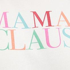 Relaxed Cozy Fleece Sweatshirt, MAMA CLAUS MULTI WHISPER WHITE, swatch