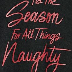 Relaxed Cozy Fleece Sweatshirt, ALL THINGS NAUGHTY DEEP BLACK, swatch