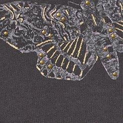 Relaxed Cozy Fleece Sweatshirt, STUDDED MOTH OBSIDIAN, swatch