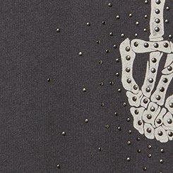 Relaxed Cozy Fleece Sweatshirt, SKELETON HAND OBSIDIAN, swatch