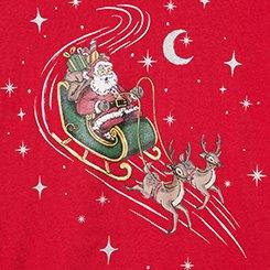 Relaxed Cozy Fleece Sweatshirt, SANTA LIGHT JESTER RED, swatch