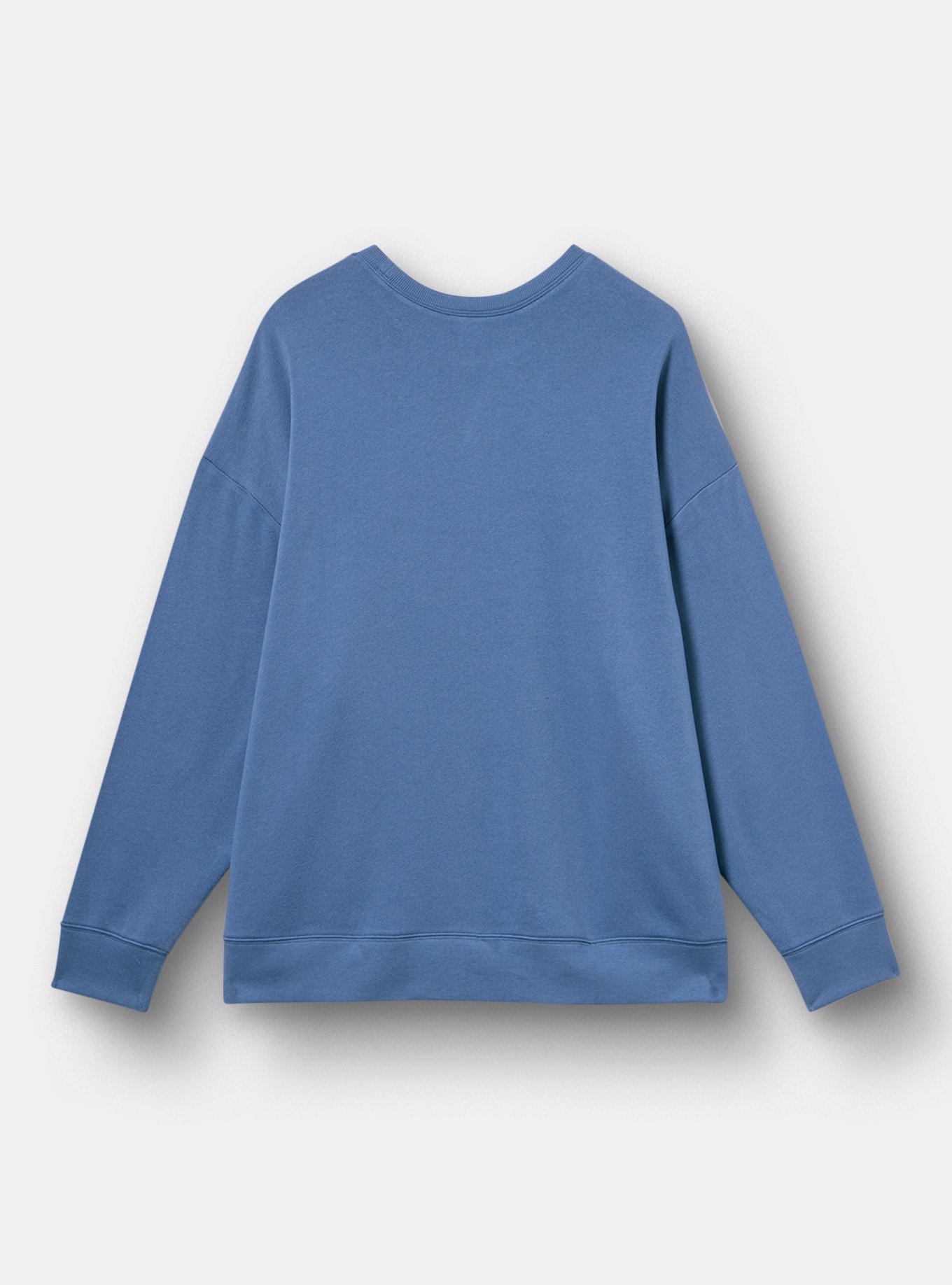 Cozy Fleece Crew Drop Shoulder Sweatshirt, ART NOUVEAU RAISED BY THE MOON BLUE HORIZON, alternate