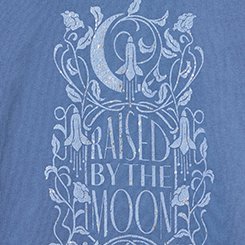Cozy Fleece Crew Drop Shoulder Sweatshirt, ART NOUVEAU RAISED BY THE MOON BLUE HORIZON, swatch