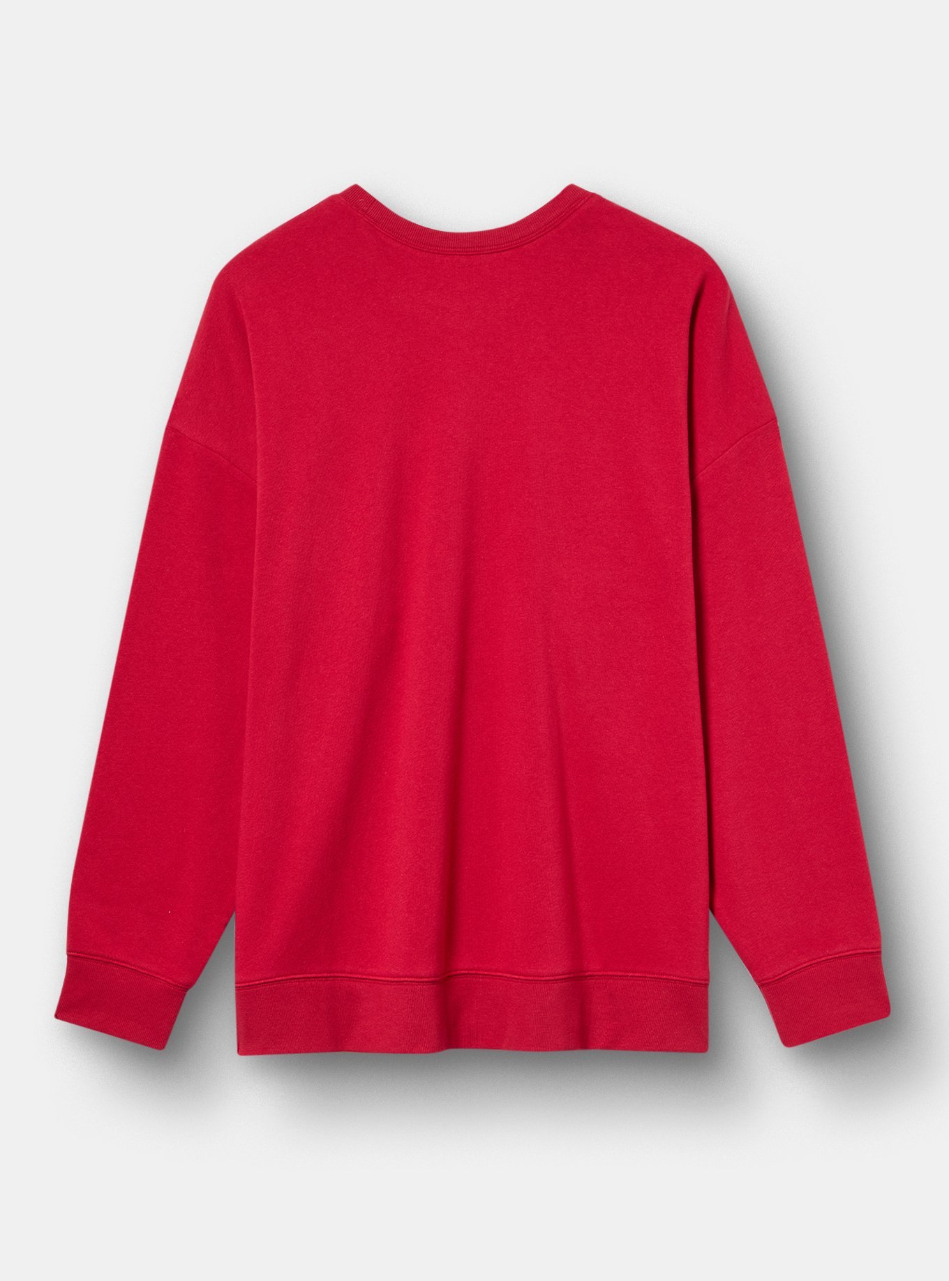 Cozy Fleece Crew Drop Shoulder Sweatshirt, SINGLE LINE REINDEER JESTER RED, alternate