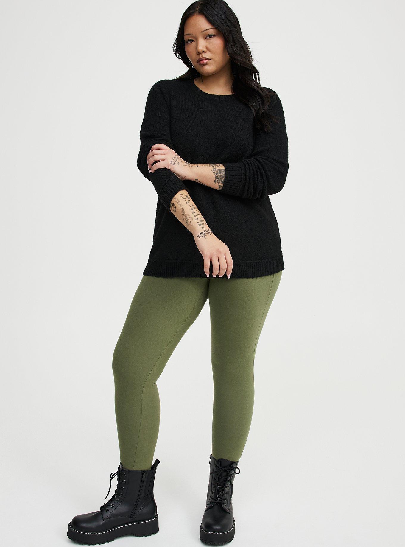 Vegan Cashmere Pullover Sweater, BLACK, alternate