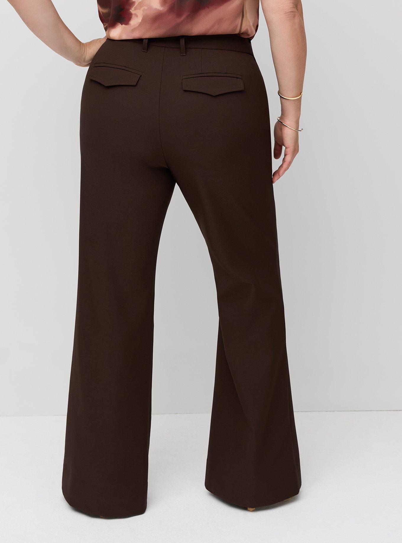 Studio High-Rise A-Line Flare Ponte Trouser