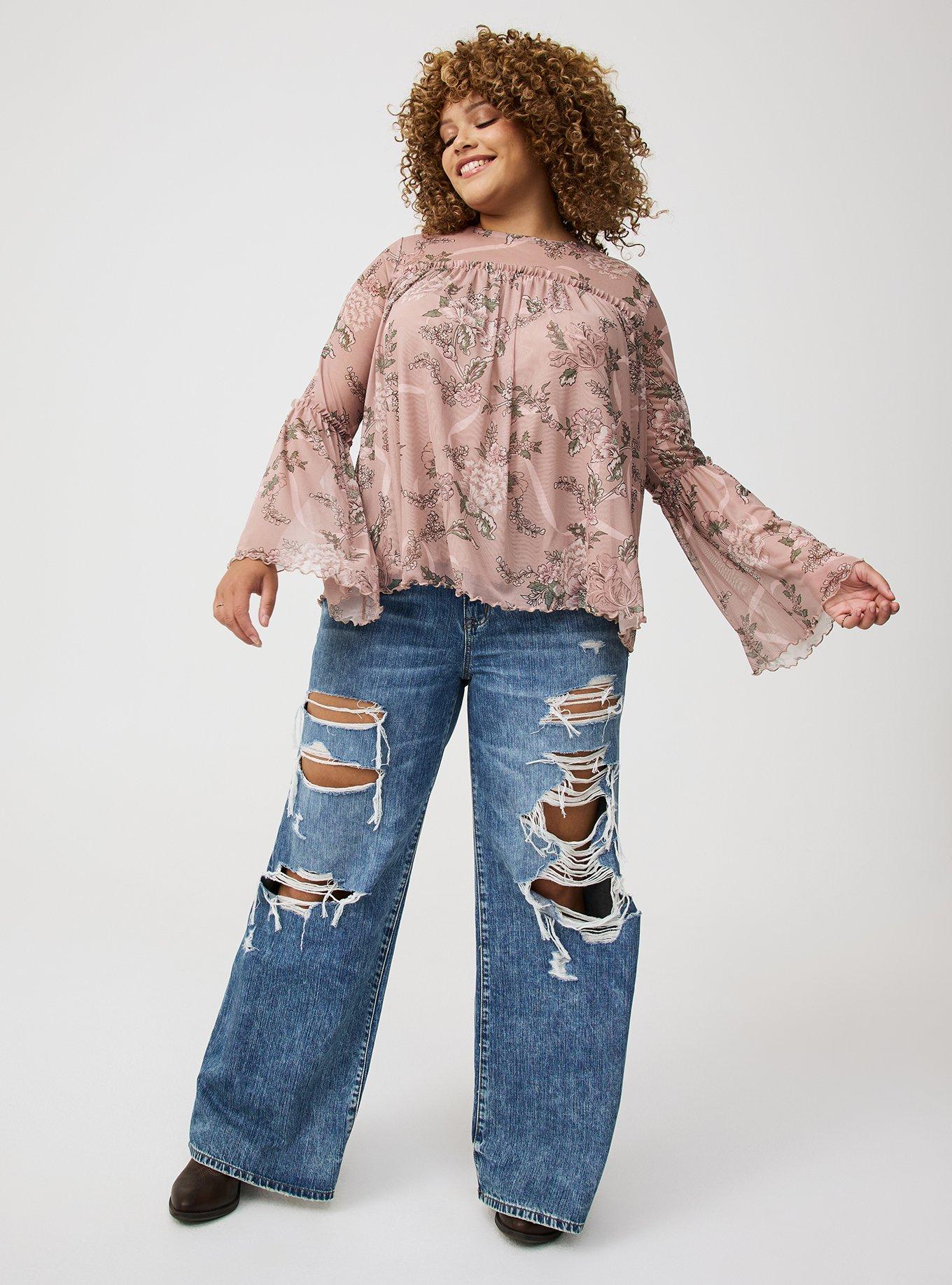 Flowy Stretch Mesh Top