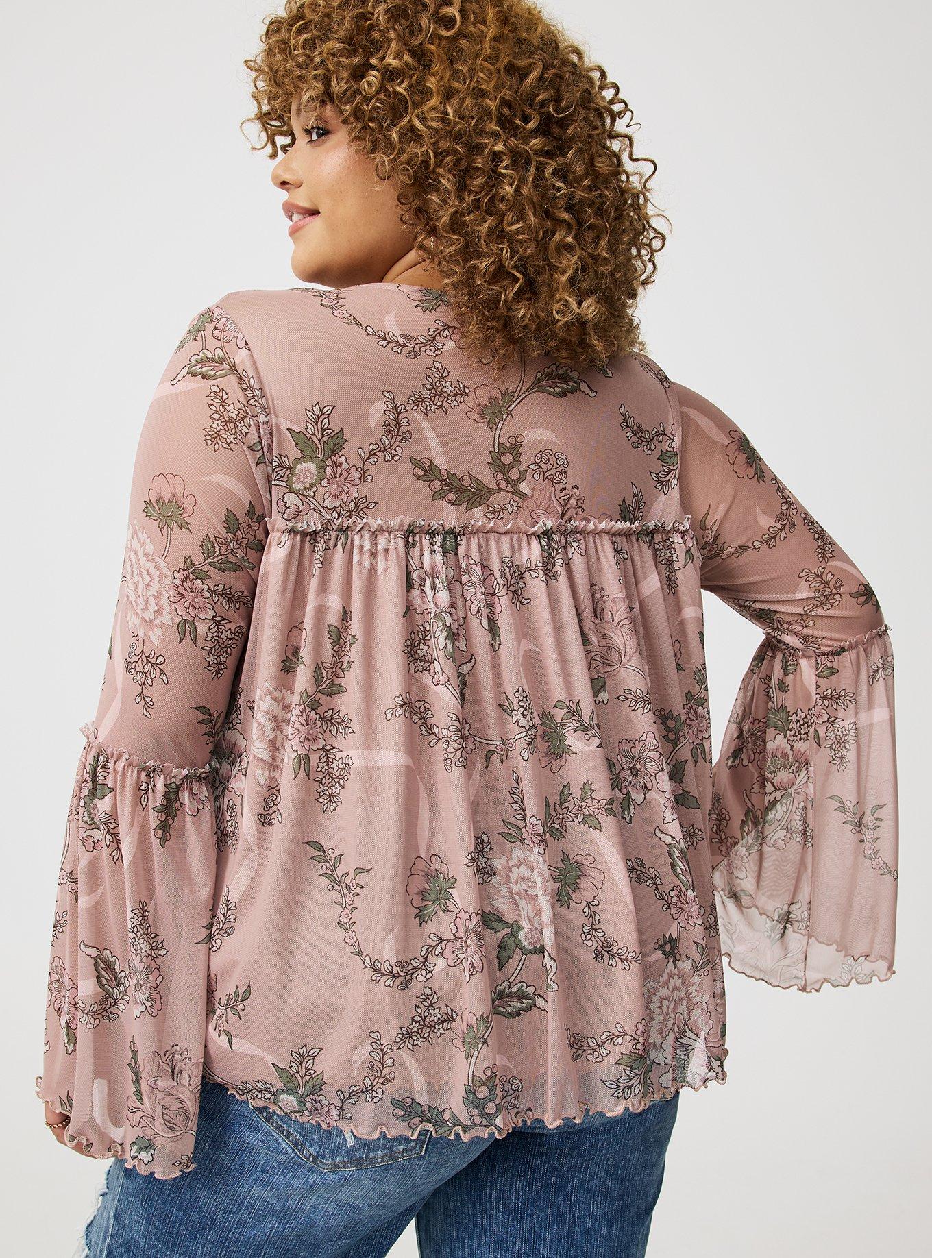 Flowy Stretch Mesh Top