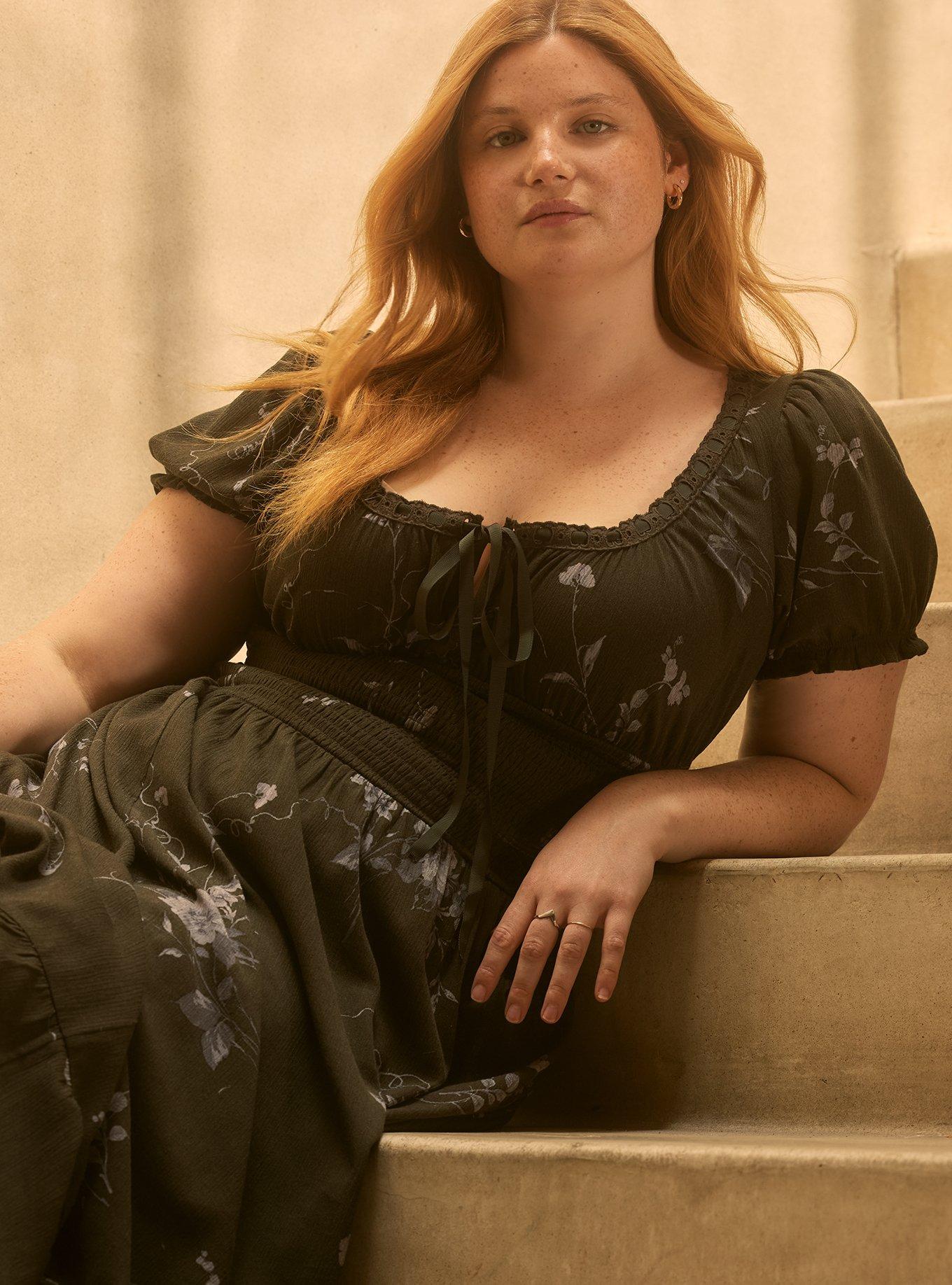 Festi Puff Sleeve Maxi Dress