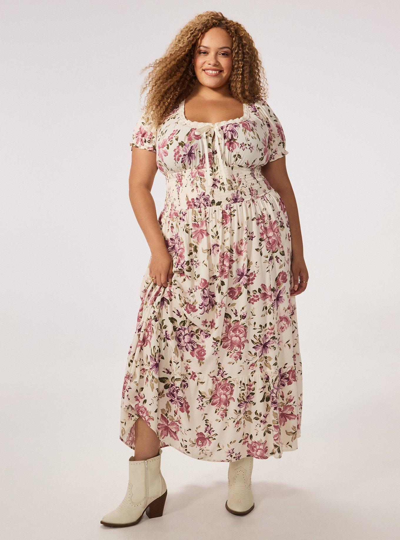 Festi Puff Sleeve Maxi Dress, ROSE FANTASY FLORAL MULTI, hi-res