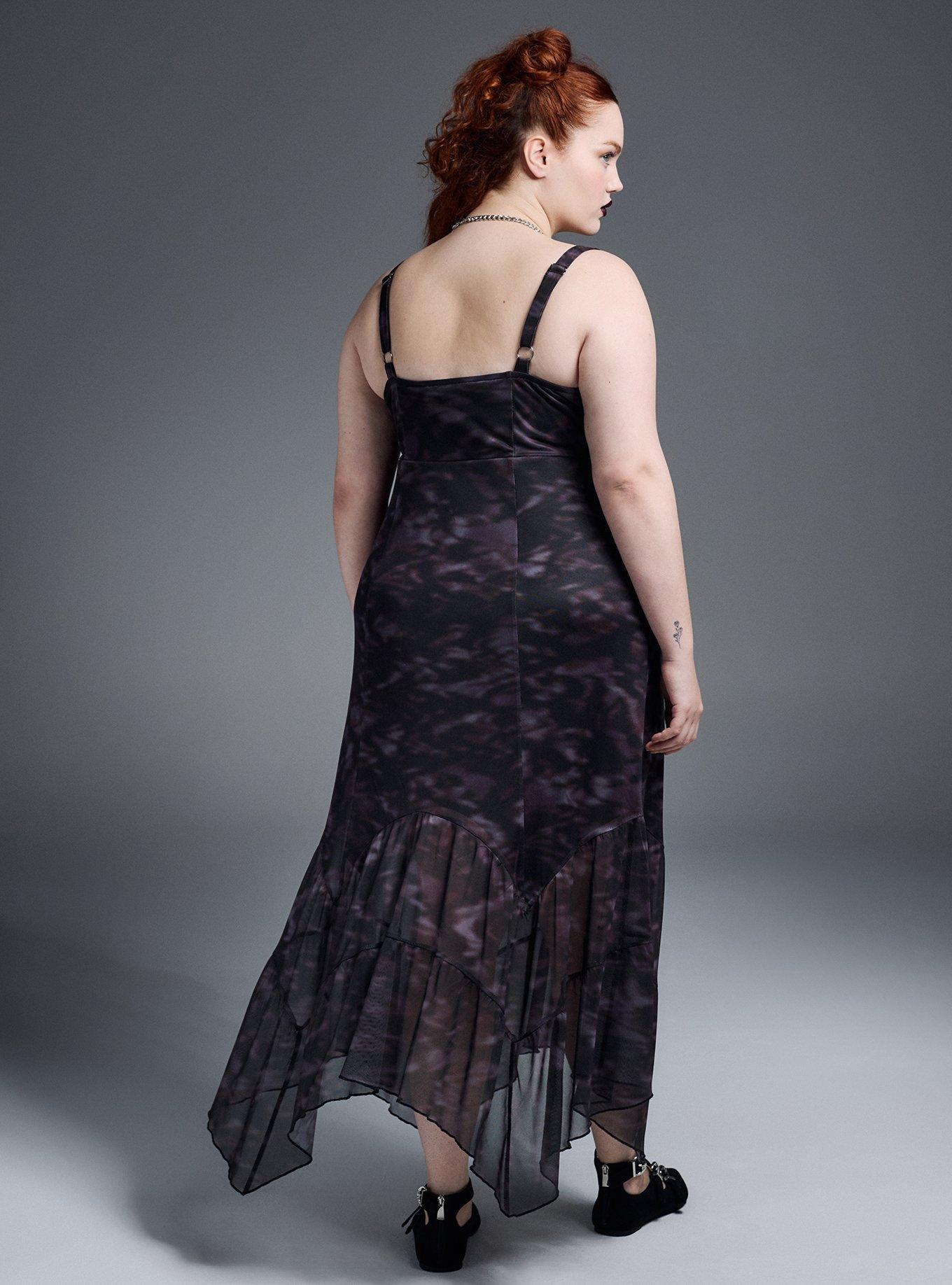 Nightfall Tiered Mesh Maxi Dress