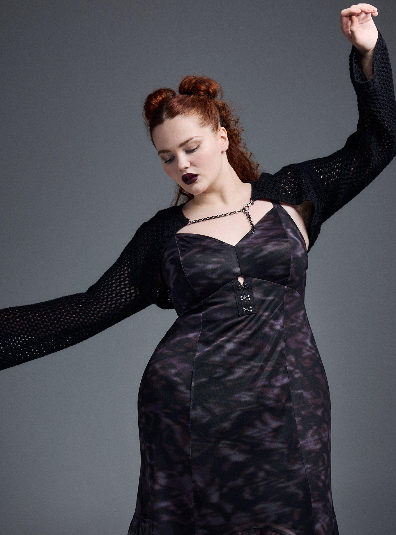 Nightfall Tiered Mesh Maxi Dress