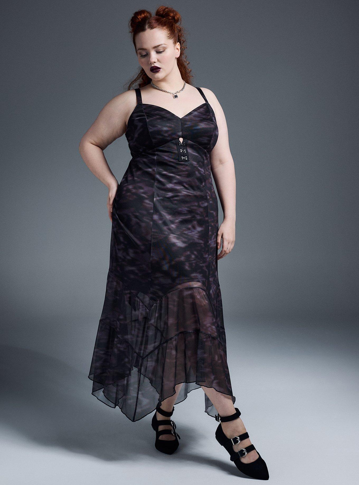 Nightfall Tiered Mesh Maxi Dress
