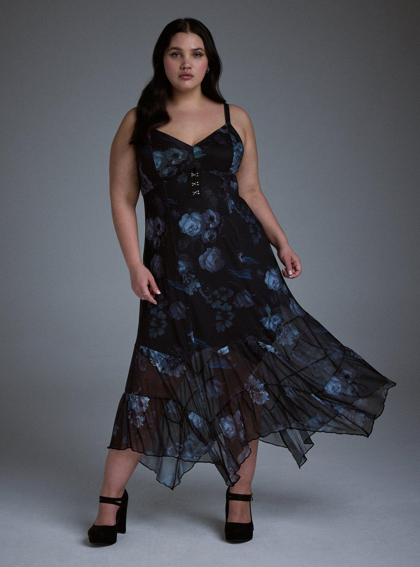 Nightfall Tiered Mesh Maxi Dress, RAVENS GARDEN FLORAL, alternate