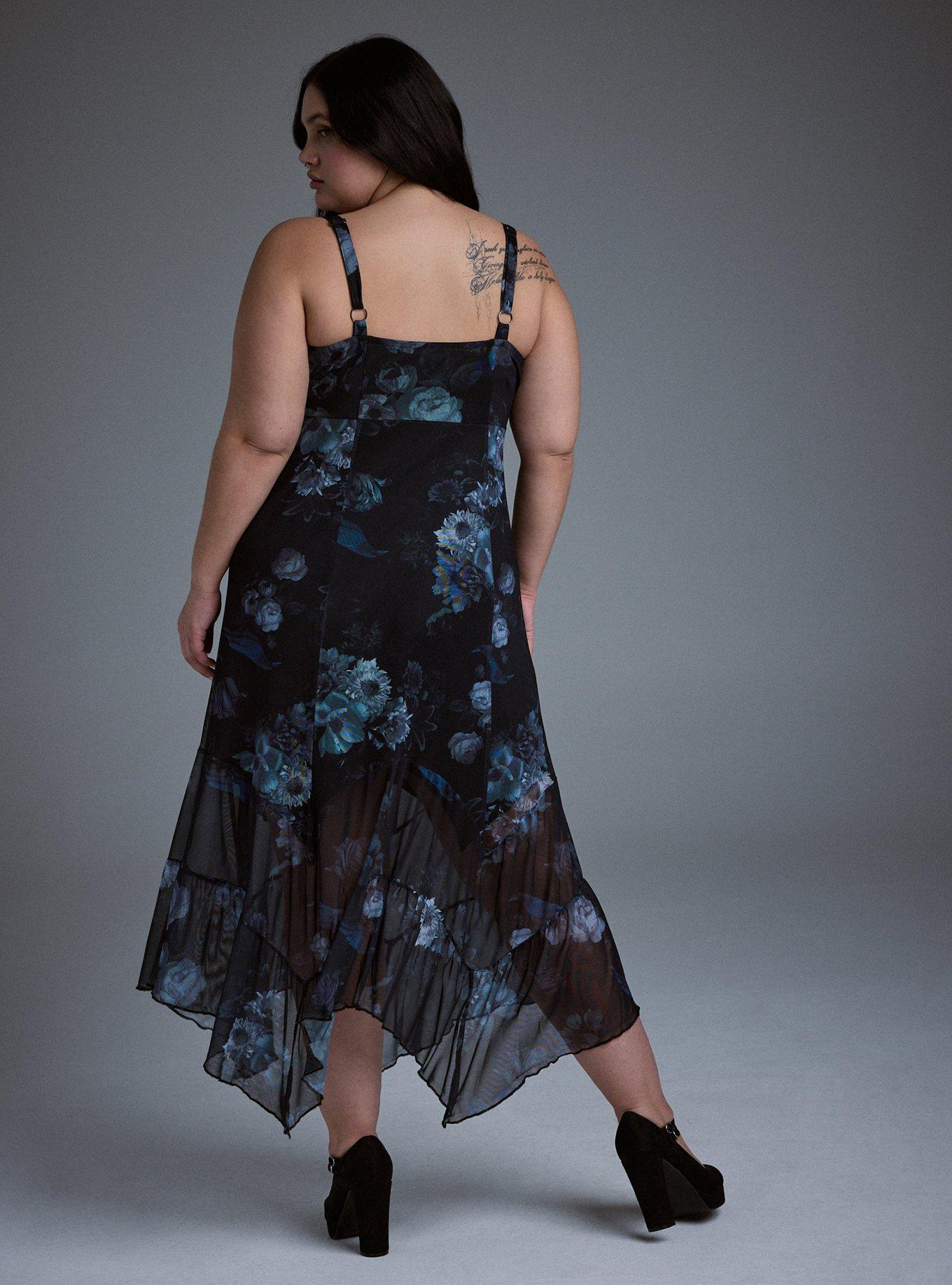 Plus Size - Nightfall Tiered Mesh Maxi Dress - Torrid