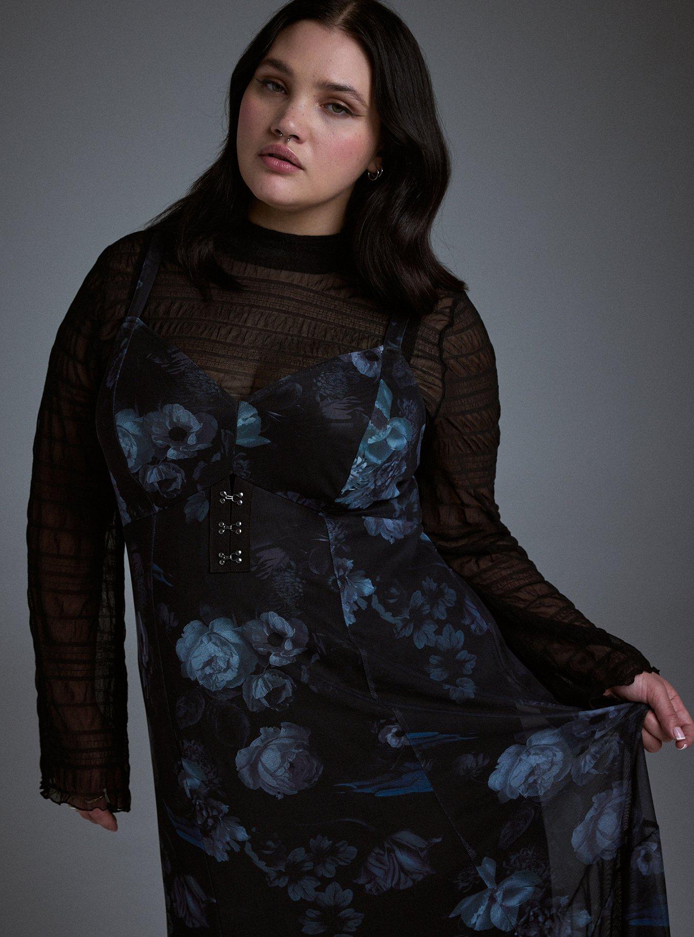 Nightfall Tiered Mesh Maxi Dress, RAVENS GARDEN FLORAL, alternate