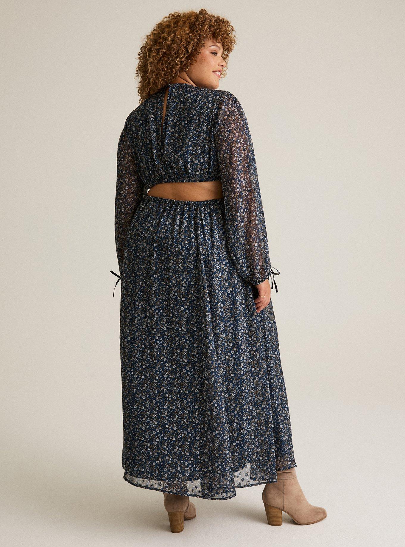 Festi Cutout Waist Maxi Dress