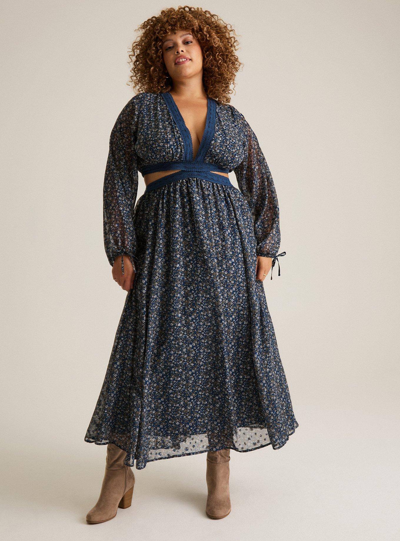 Festi Cutout Waist Maxi Dress