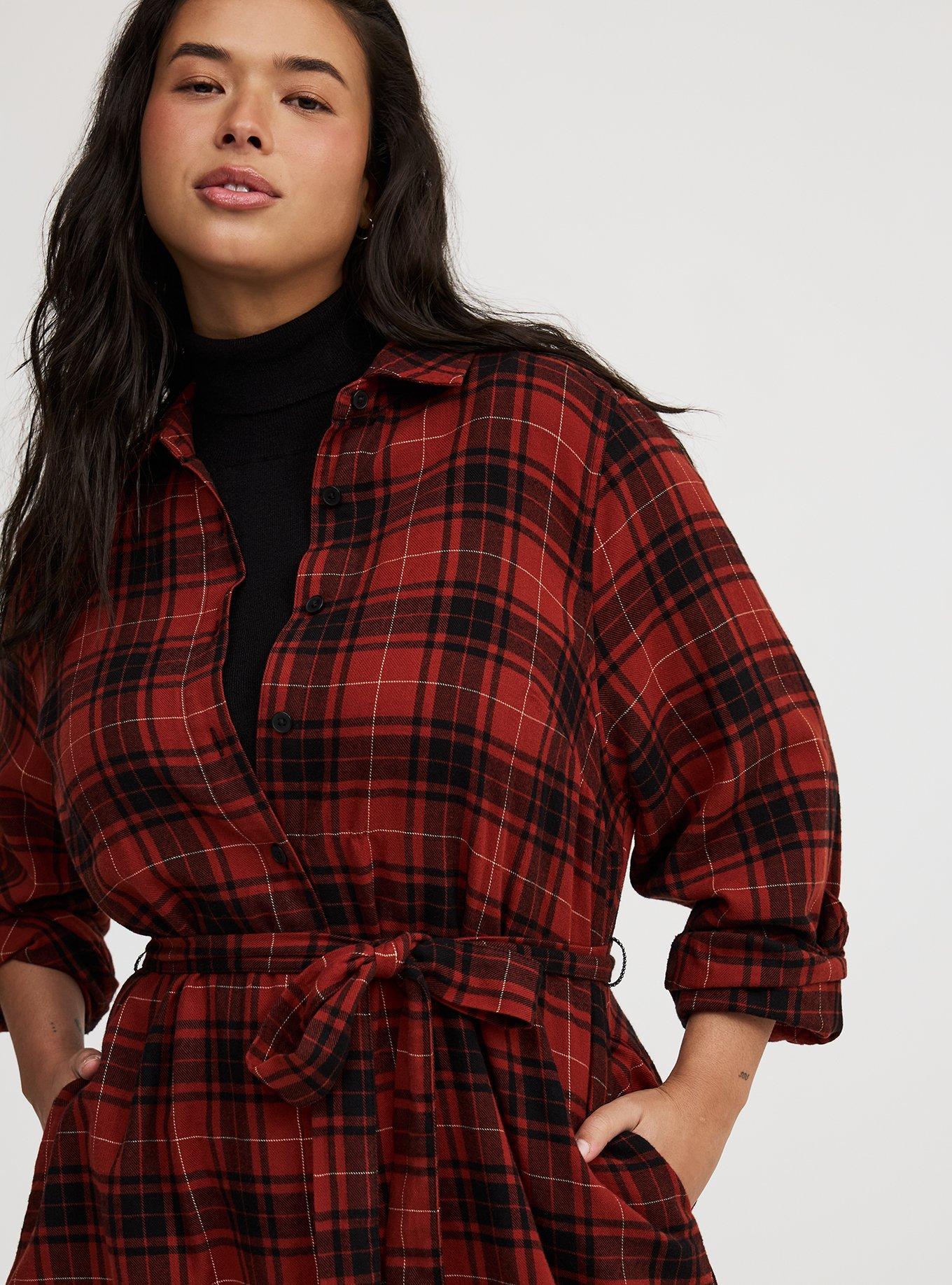 Flannel Shirt Dress